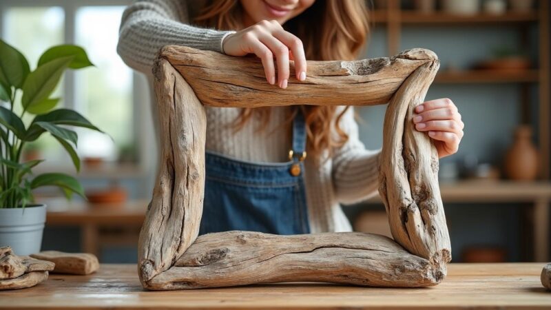 Cadre en bois flotté à faire soi-même : un projet créatif pour toute la famille