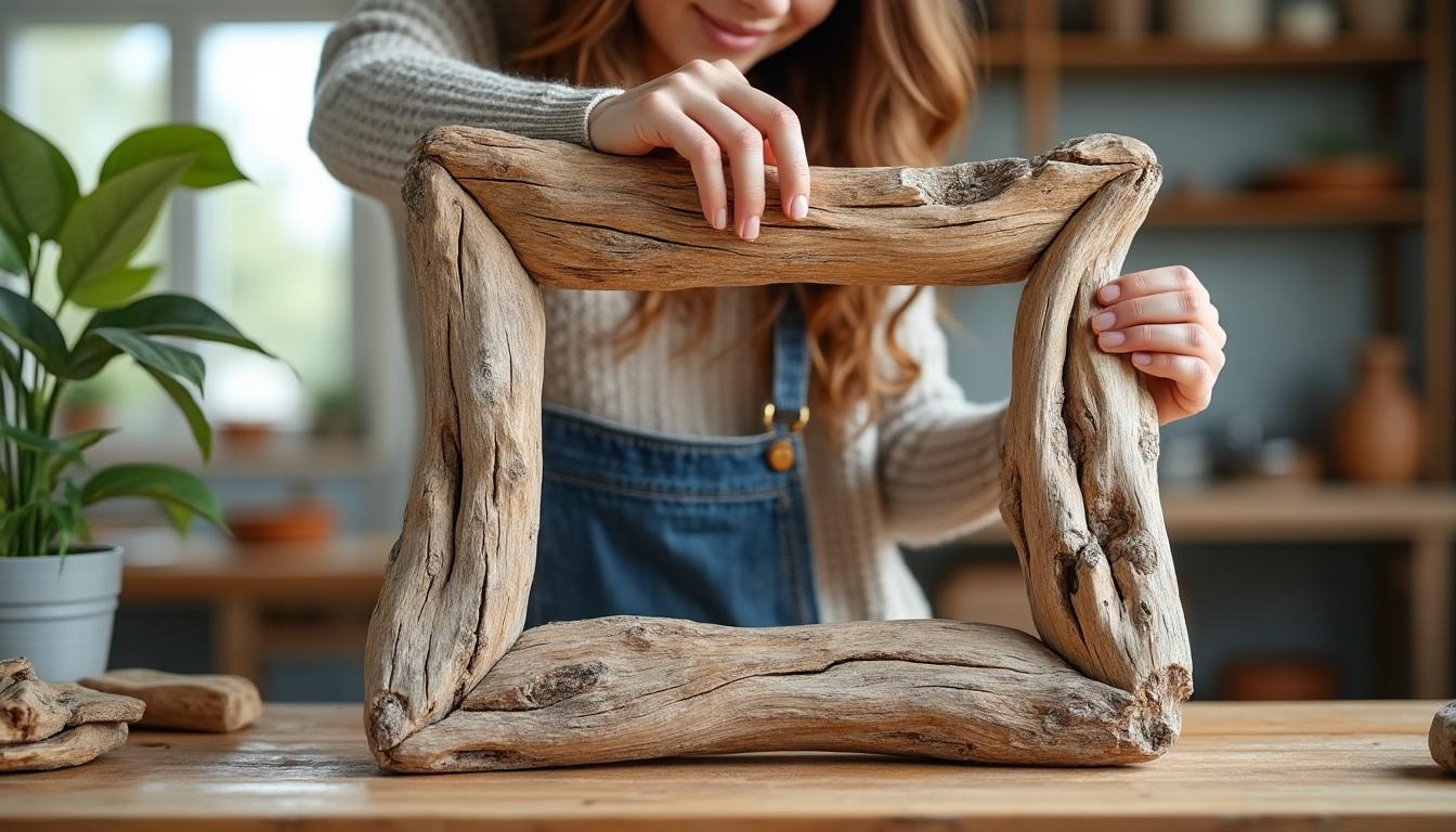 Cadre en bois flotté à faire soi-même : un projet créatif pour toute la famille