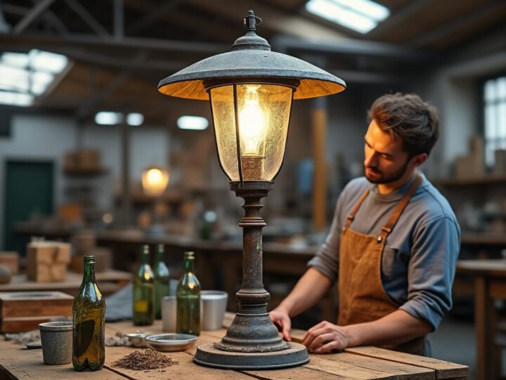 Fabriquer un lampadaire à partir de matériaux recyclés : un projet créatif et éco-responsable