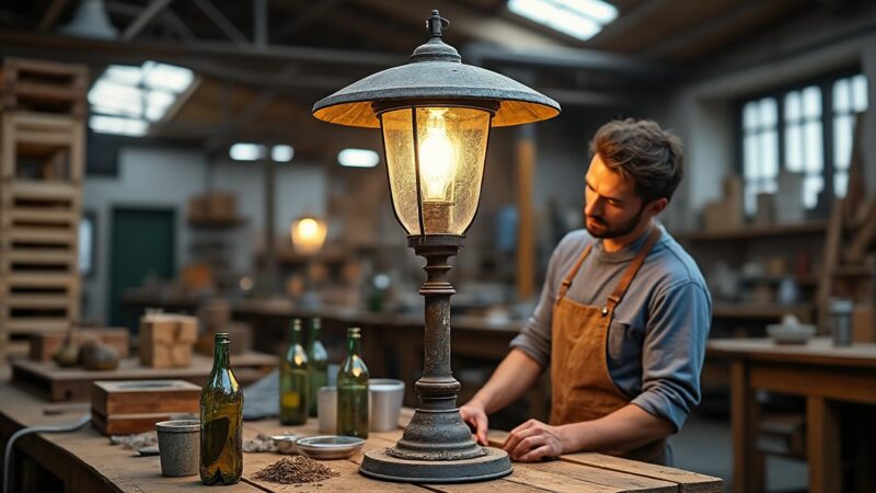 Fabriquer un lampadaire à partir de matériaux recyclés : un projet créatif et éco-responsable