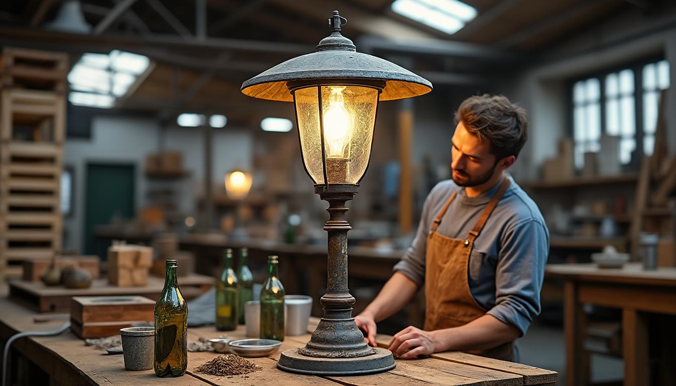 Fabriquer un lampadaire à partir de matériaux recyclés : un projet créatif et éco-responsable