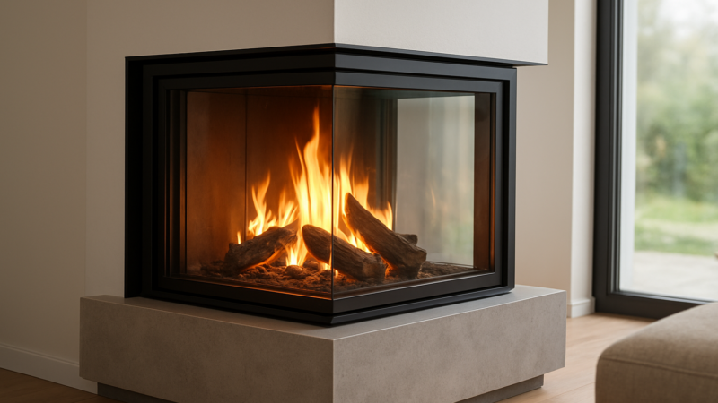 Les foyers vitrés 3 côtés : une vision panoramique du feu, la nouvelle tendance dans le salon