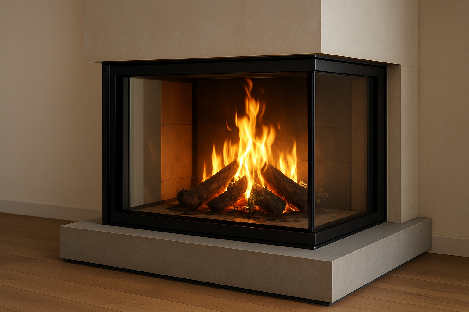 vision panoramique du feu