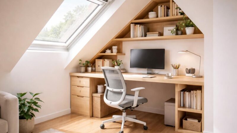 Aménager un bureau sous une mansarde : nos solutions gain de place
