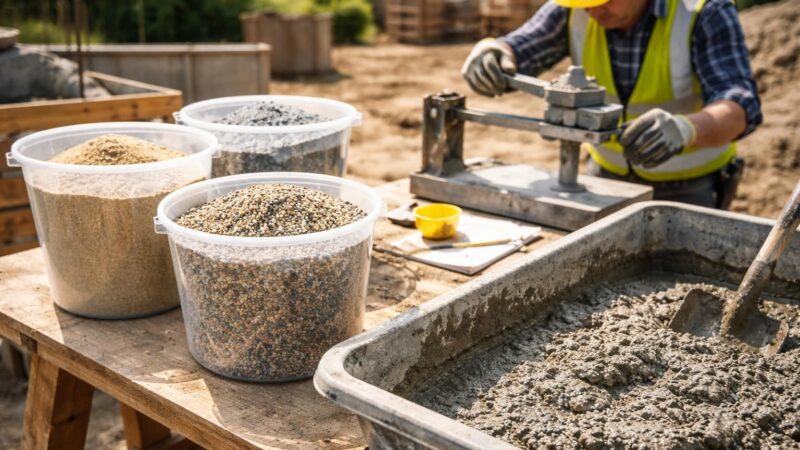 Béton : maîtrisez les proportions sable, gravier et ciment pour vos travaux