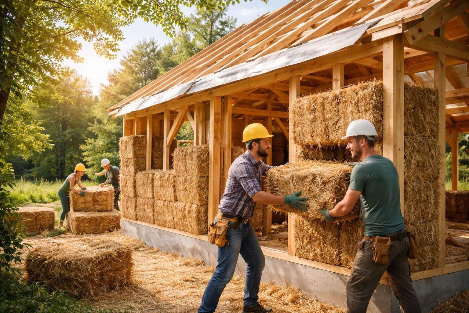 Construire sa maison en paille : les avantages d&rsquo;une isolation écologique