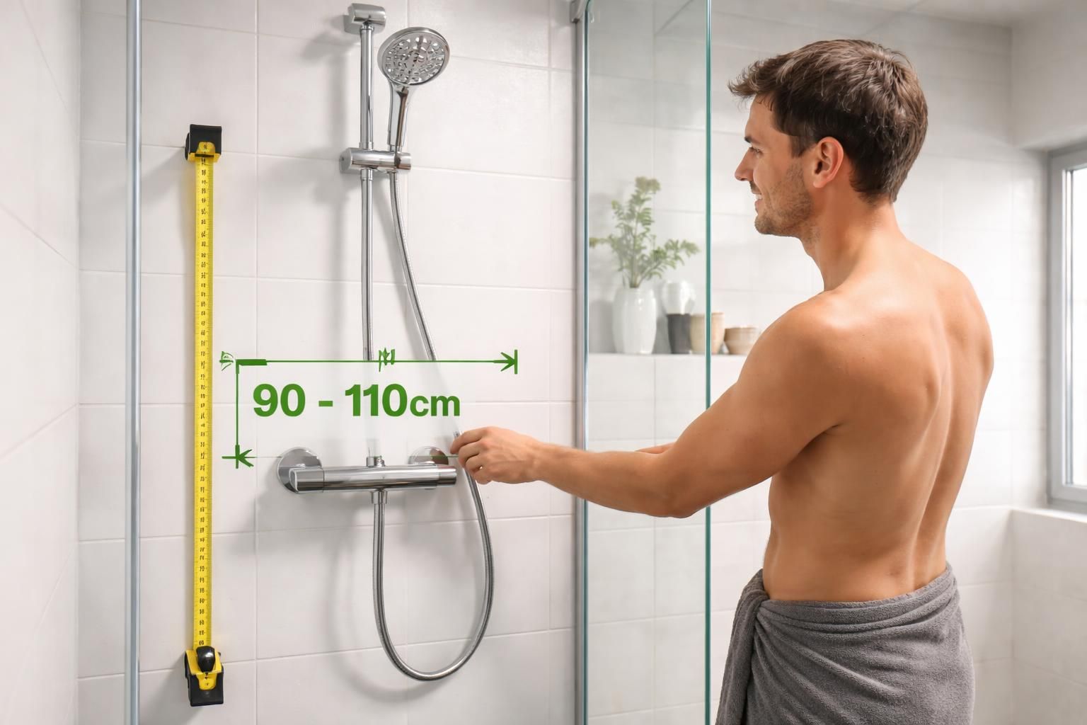 Guidelines pour déterminer la hauteur du mitigeur de douche idéale