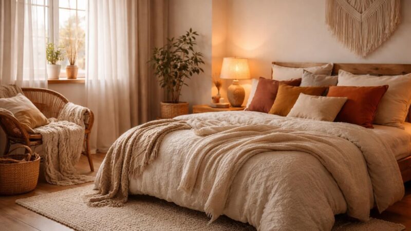 Idée déco chambre cosy : les matières et lumières pour un espace de rêve