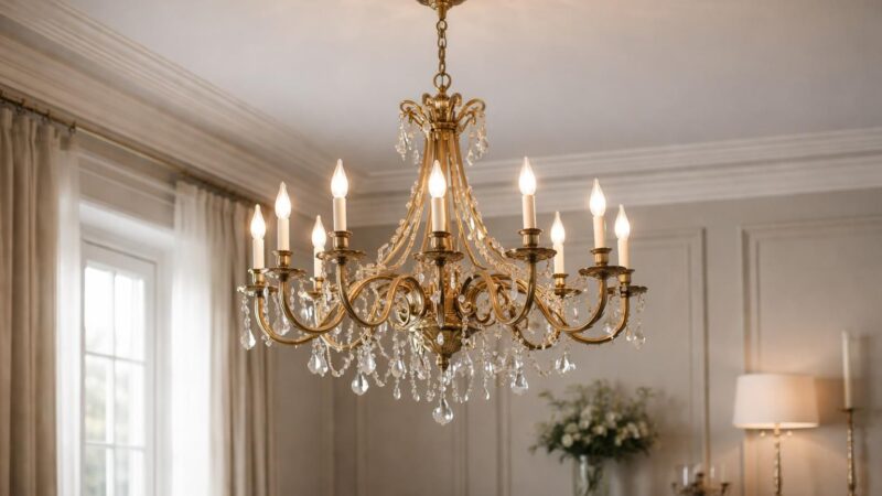 Lustre en laiton : quel est le prix moyen pour une pièce vintage ou neuve ?