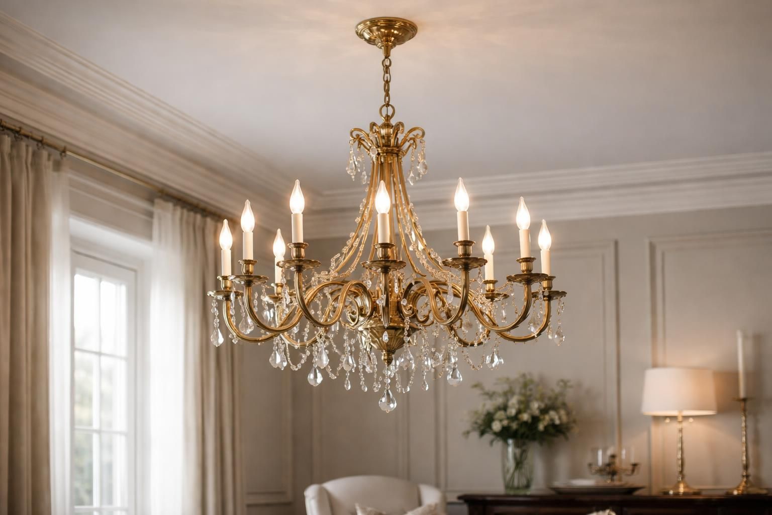 Lustre en laiton : quel est le prix moyen pour une pièce vintage ou neuve ?