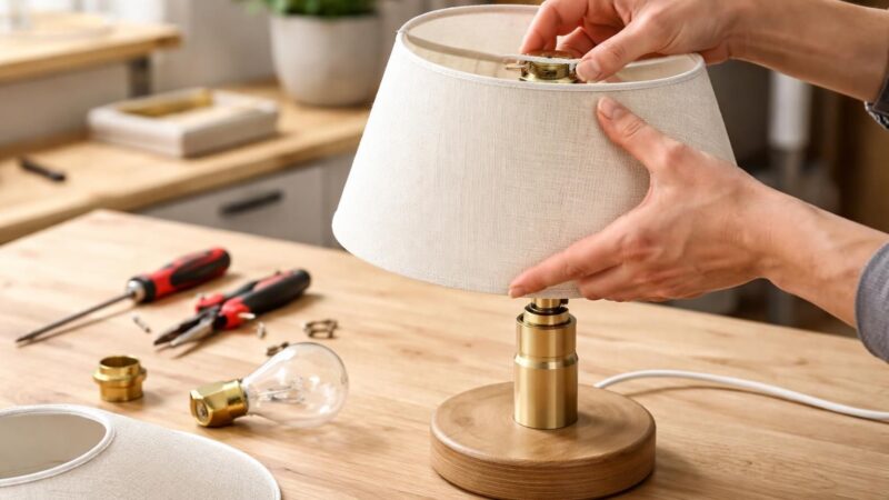 Monter un abat-jour : les étapes pour fixer et ajuster votre luminaire