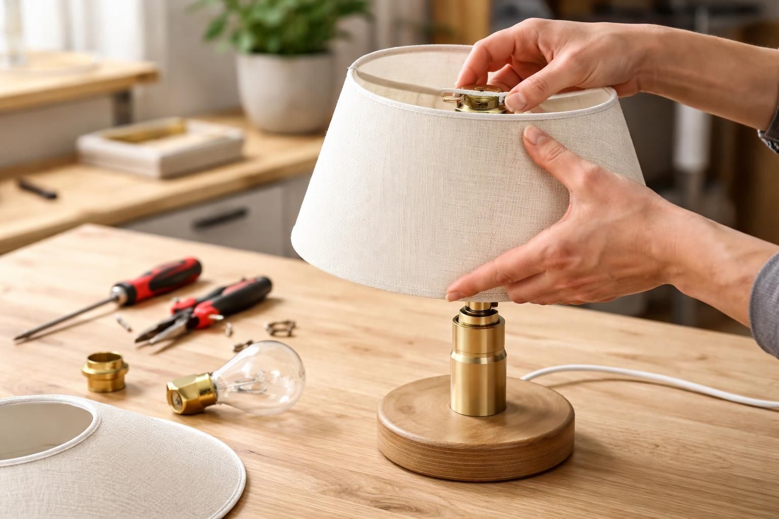 Monter un abat-jour : les étapes pour fixer et ajuster votre luminaire