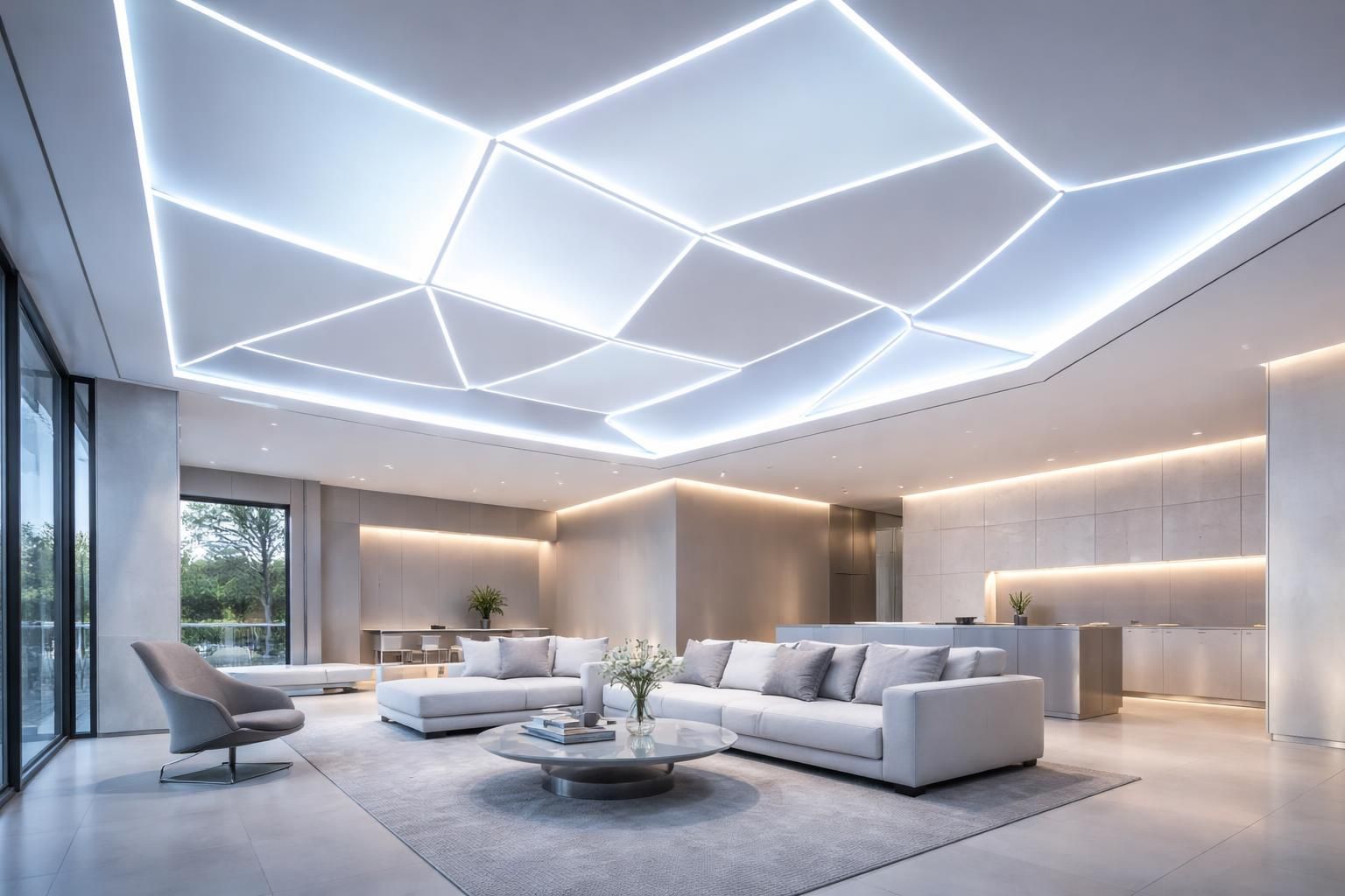 Plafond LED design : créez une ambiance lumineuse futuriste et épurée