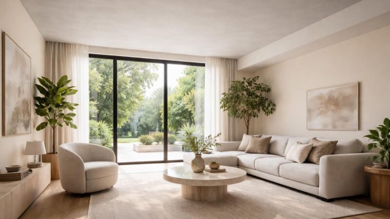 Plafond gris clair : l&rsquo;astuce déco pour donner de la profondeur à une pièce