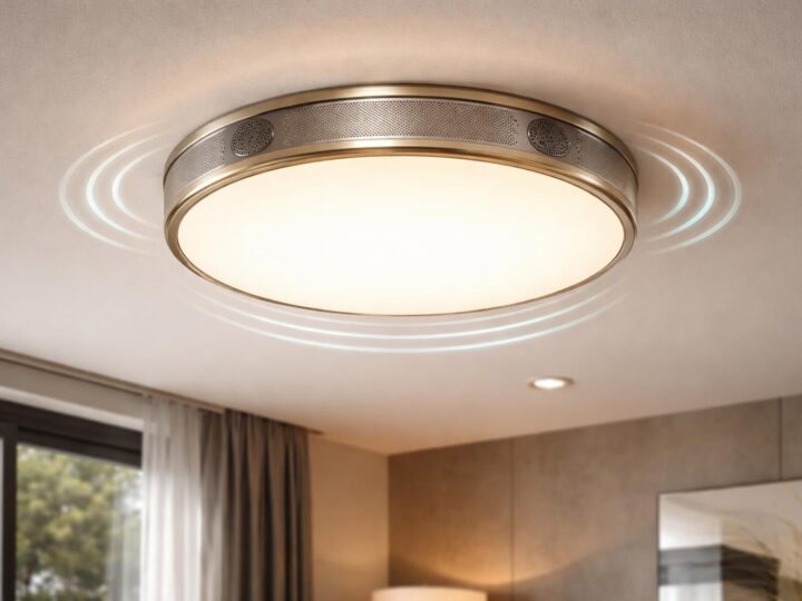 Plafonnier haut-parleur Bluetooth : la lumière et le son réunis en un objet