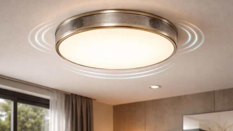 Plafonnier haut-parleur Bluetooth : la lumière et le son réunis en un objet