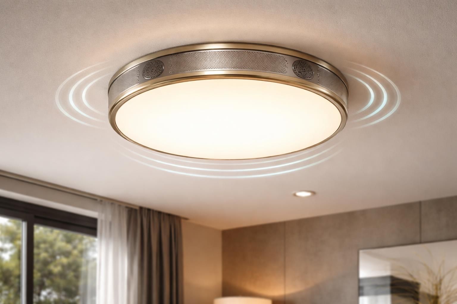 Plafonnier haut-parleur Bluetooth : la lumière et le son réunis en un objet