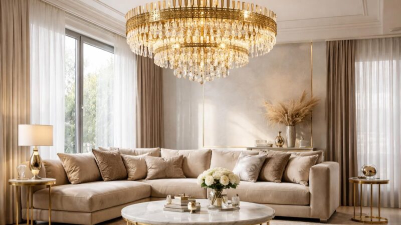 Quel plafonnier de salon doré choisir pour une touche de luxe et d&rsquo;éclat ?