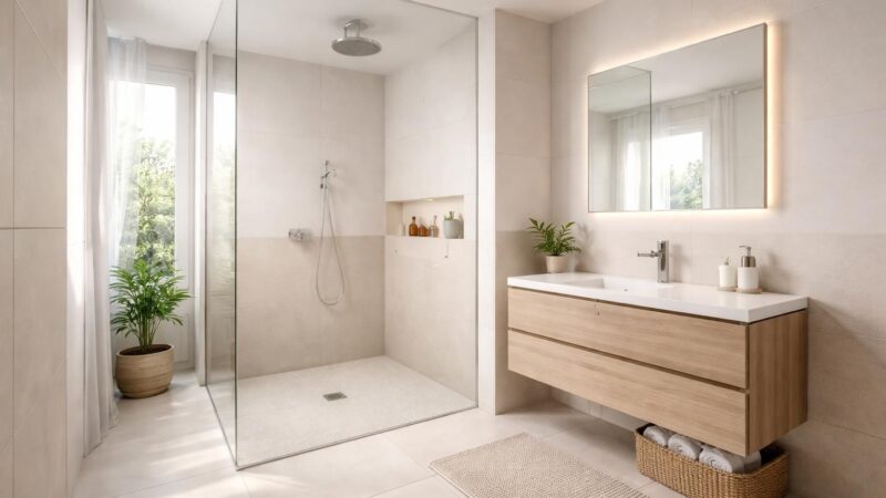 Quelle taille idéale pour une douche italienne confortable et esthétique ?
