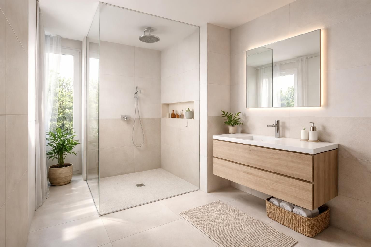 Quelle taille idéale pour une douche italienne confortable et esthétique ?