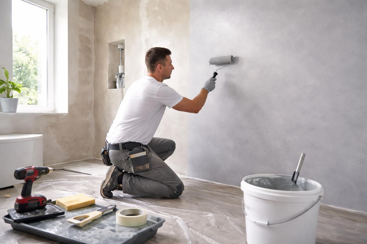 Rénovation salle de bain Syntilor : test de la résine pour transformer vos murs