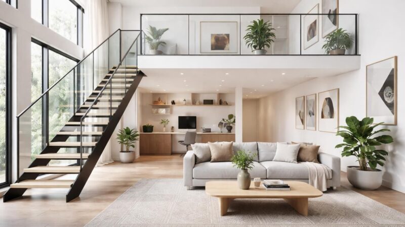 Salon avec mezzanine : comment aménager cet espace pour un look moderne