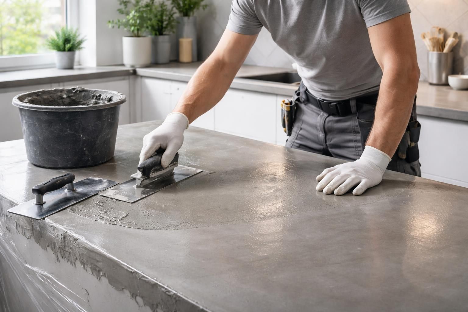 Faire du béton ciré soi-même : le guide pour un sol ou plan de travail pro