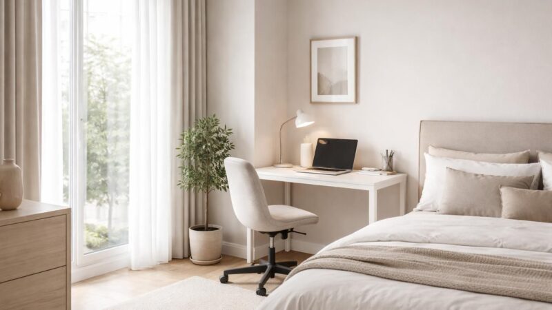 Idées de bureau dans la chambre : aménager un espace de travail discret