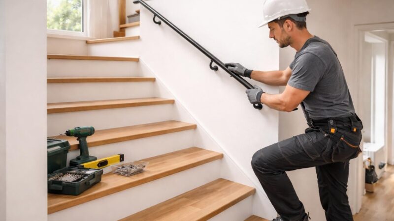 Installer une rampe d&rsquo;escalier : les règles de sécurité et de pose à suivre