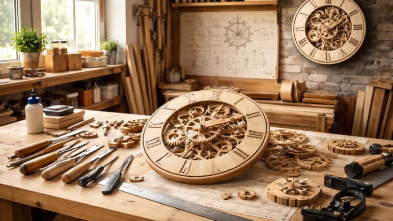 Plan horloge en bois : fabriquez votre propre mécanisme mural de A à Z