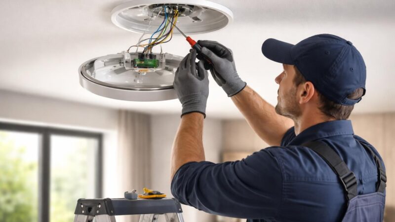 Pose de plafonnier : le guide illustré pour un branchement électrique sûr