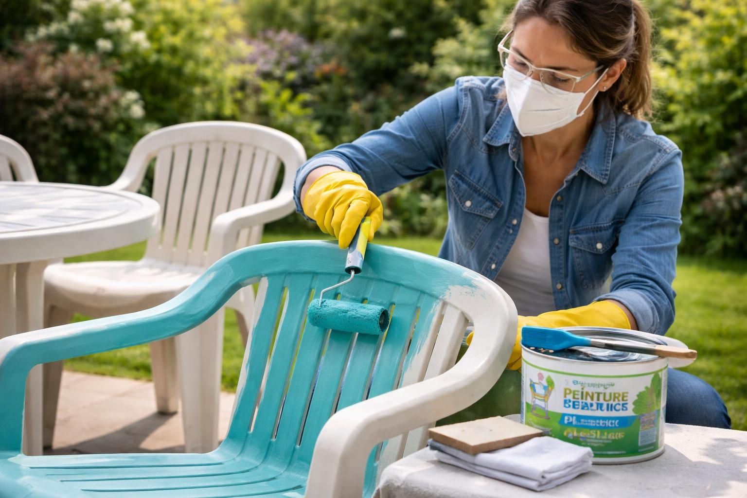 Repeindre un salon de jardin en plastique : la méthode pour une tenue longue durée