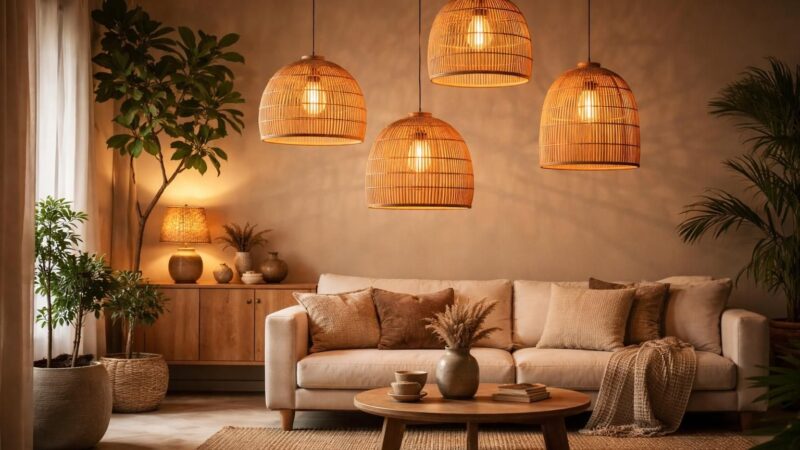 Suspensions en bambou : le luminaire naturel pour une lumière tamisée