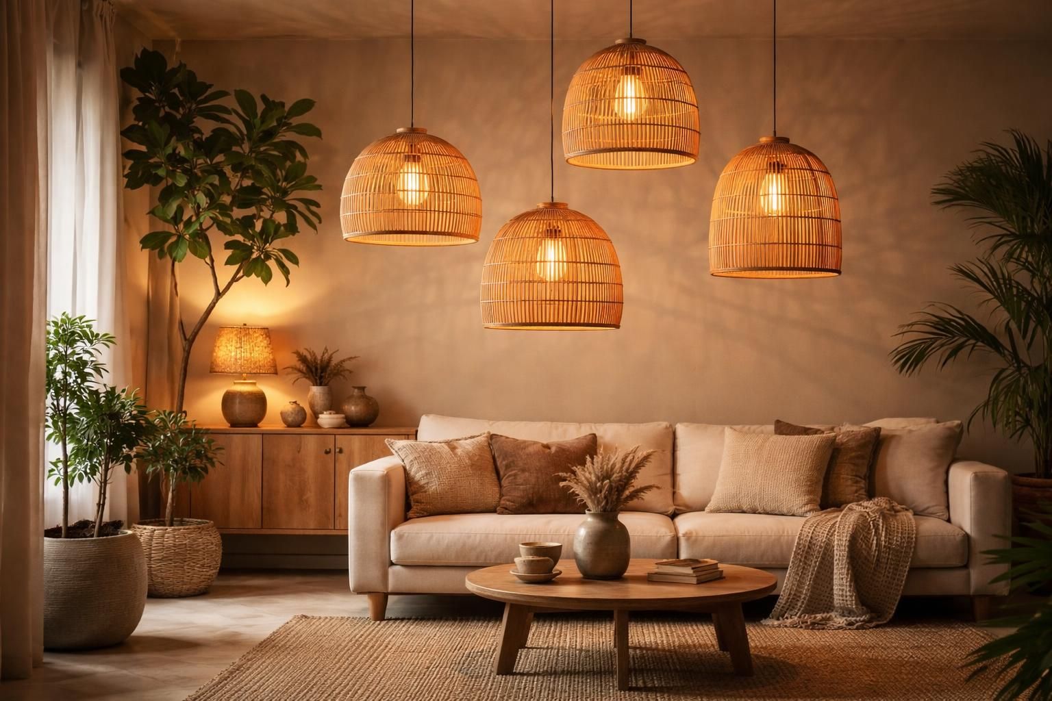 Suspensions en bambou : le luminaire naturel pour une lumière tamisée