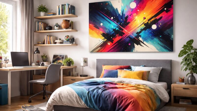 Tableau moderne pour ado : comment choisir la toile parfaite pour sa chambre