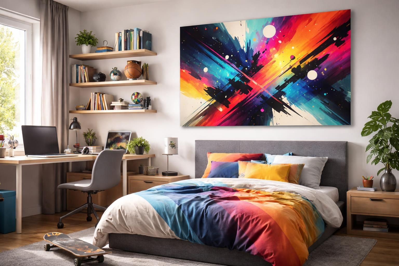 Tableau moderne pour ado : comment choisir la toile parfaite pour sa chambre