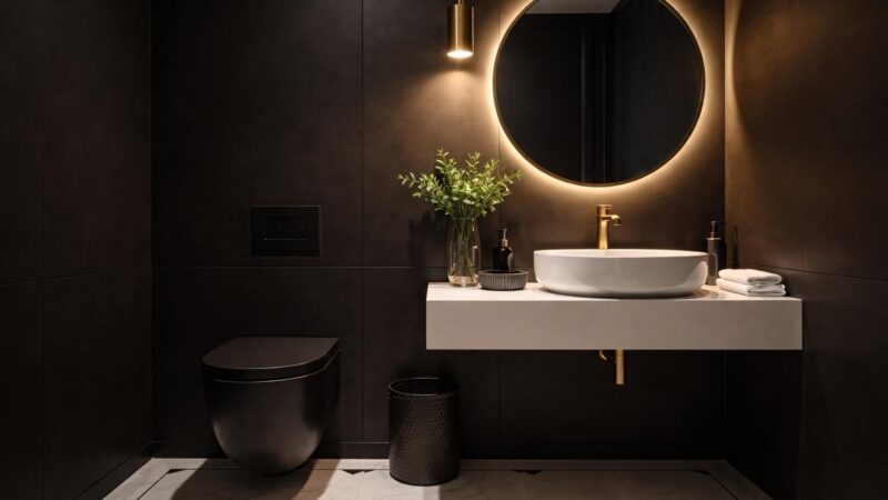 WC noir : comment réussir une décoration de toilettes chic et audacieuse