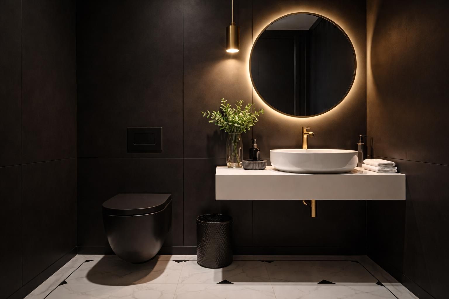WC noir : comment réussir une décoration de toilettes chic et audacieuse