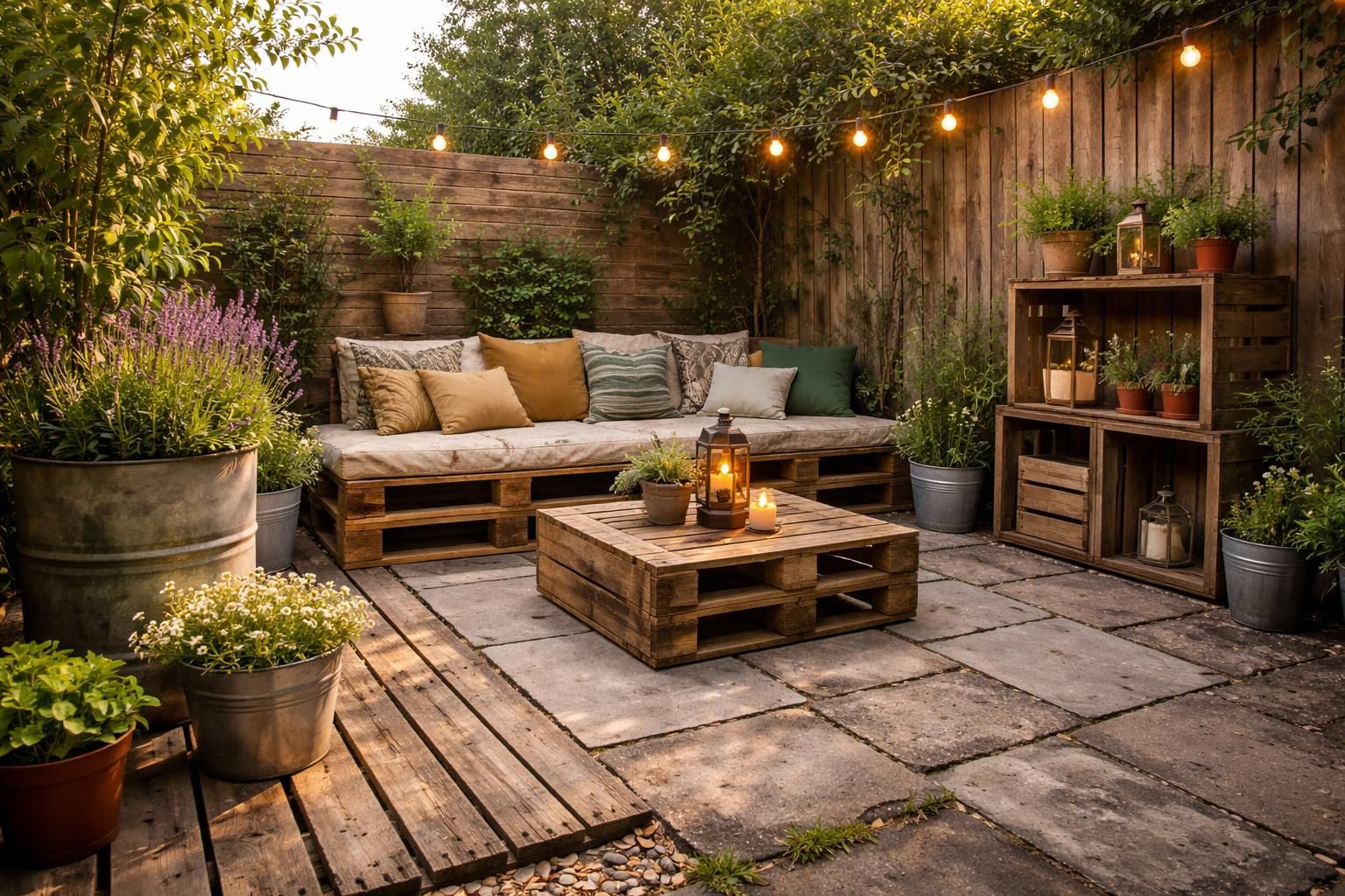 Astuces pour une rénovation de terrasse pas cher avec des matériaux de récup