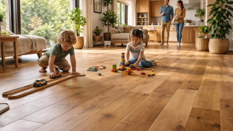 Choisir un parquet résistant pour les pièces à fort passage de vie
