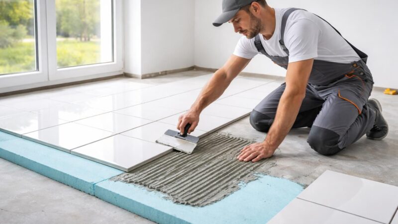 Réussir la pose de carrelage sur isolant