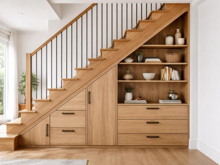Comment réussir à fabriquer un meuble sous escalier qui s&rsquo;intègre parfaitement