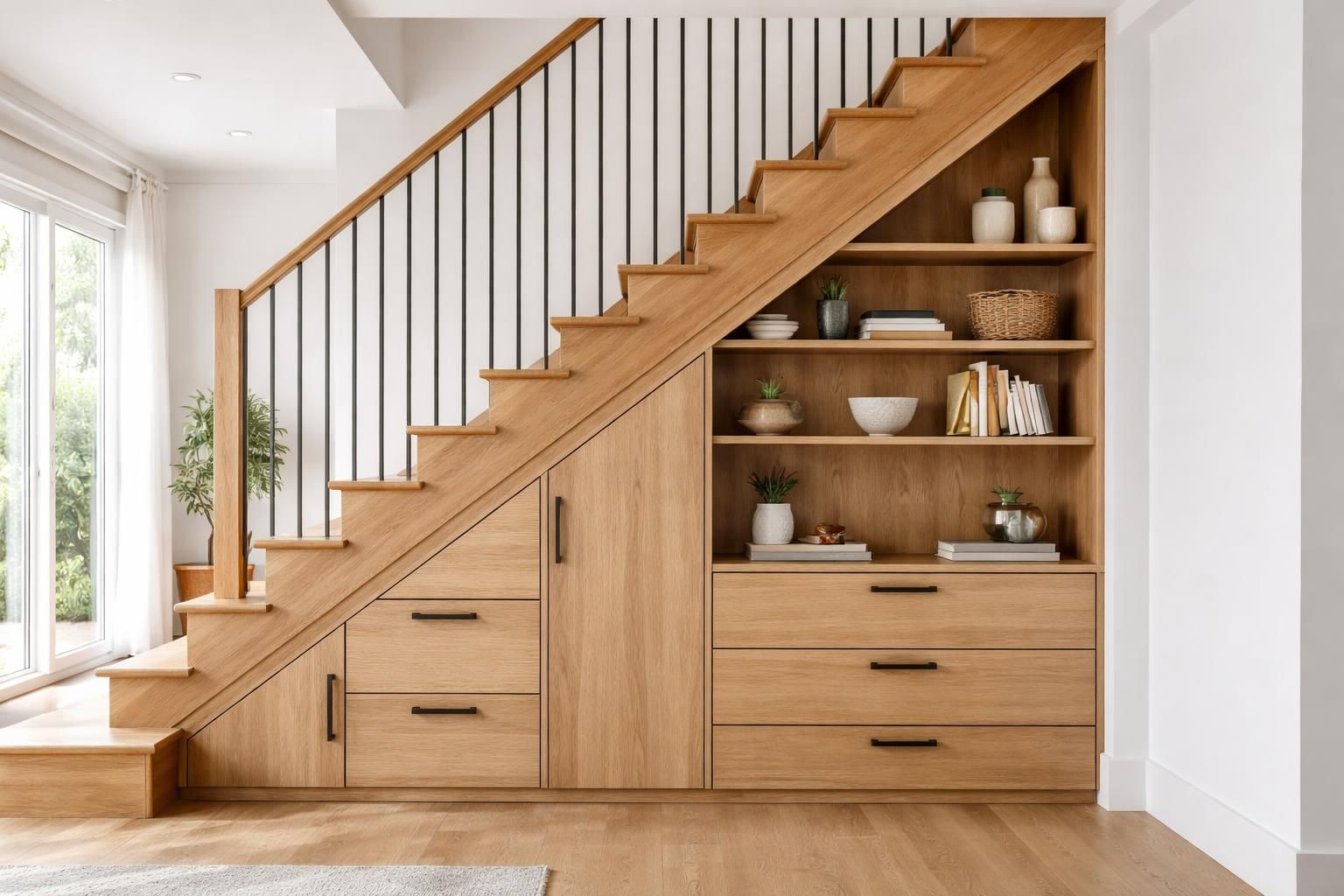 Comment réussir à fabriquer un meuble sous escalier qui s&rsquo;intègre parfaitement