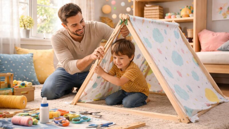 Fabriquer une tente pour chambre : un projet DIY ludique pour décorer l&rsquo;espace enfant
