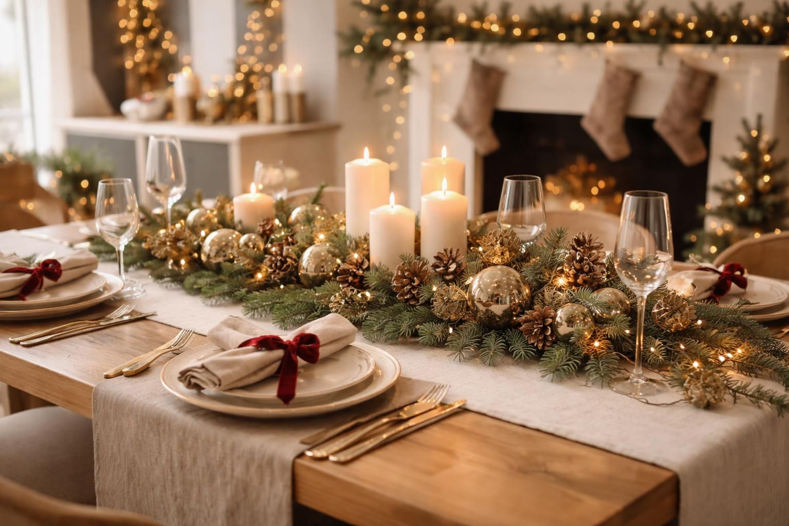 Inspirations pour une déco de table de Noël Alinéa