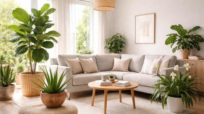 Plante purificatrice : les meilleures espèces pour un salon sain