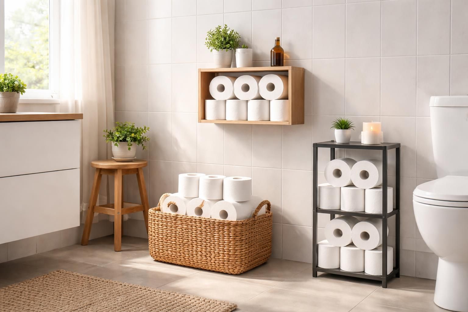 Rangement pour papier toilette : des solutions économiques pour chaque budget