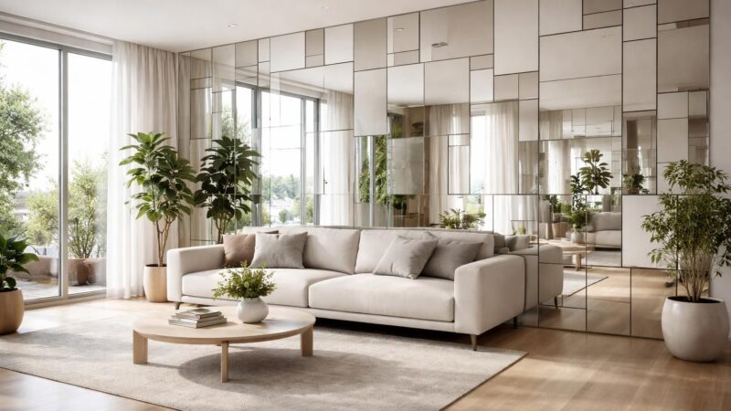 Recouvrir un mur de miroirs : une astuce déco pour agrandir votre espace