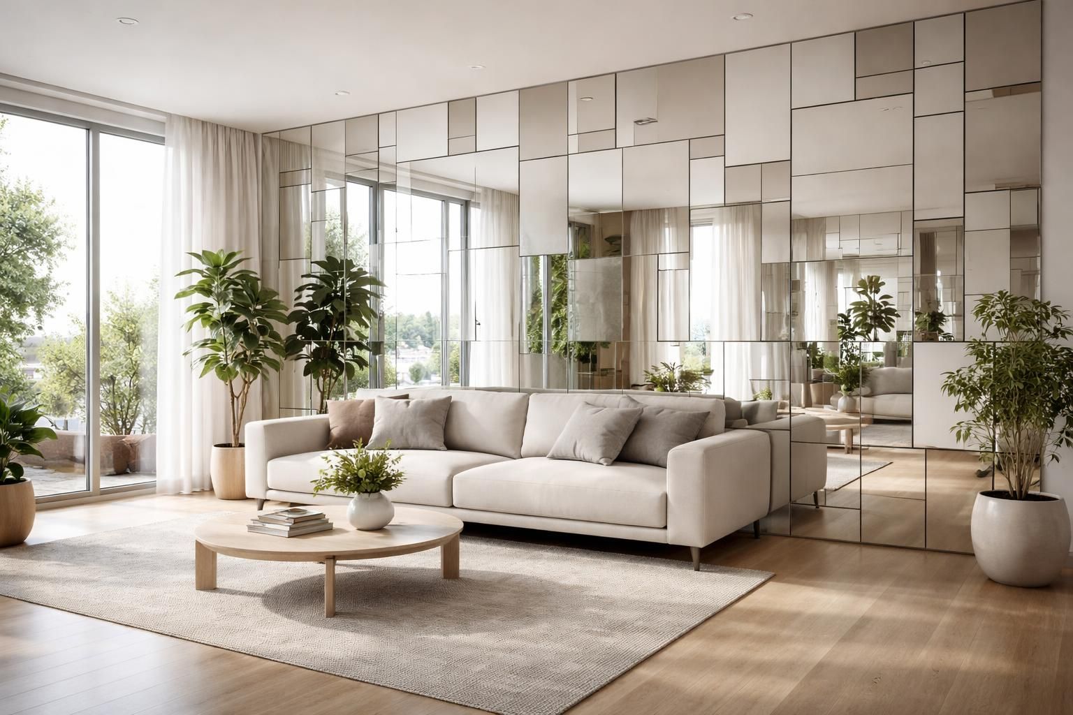 Recouvrir un mur de miroirs : une astuce déco pour agrandir votre espace