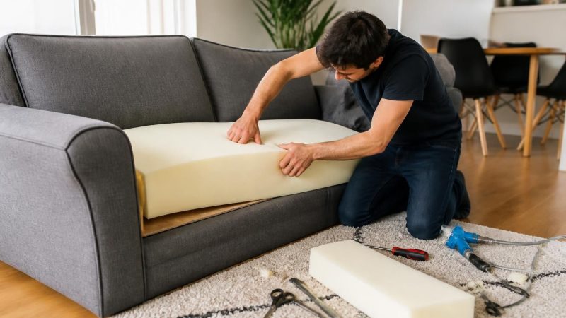 Changer la mousse d&rsquo;une assise d&rsquo;un canapé : erreurs à éviter